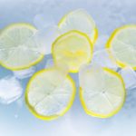 ice cubes and lemons